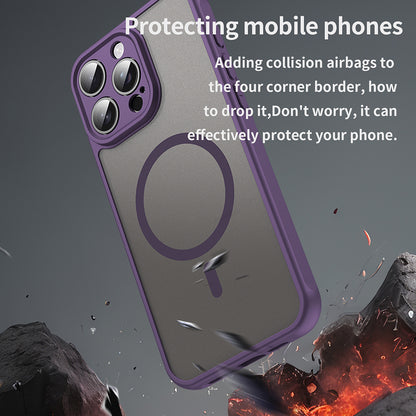 MagSafe Case for Apple iPhone 15 Pro Max, Techsuit, HaloFrost II, Purple