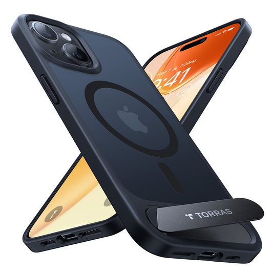 MagSafe Hülle für Apple iPhone 15 Pro Max, Torras, Pstand, Schwarz