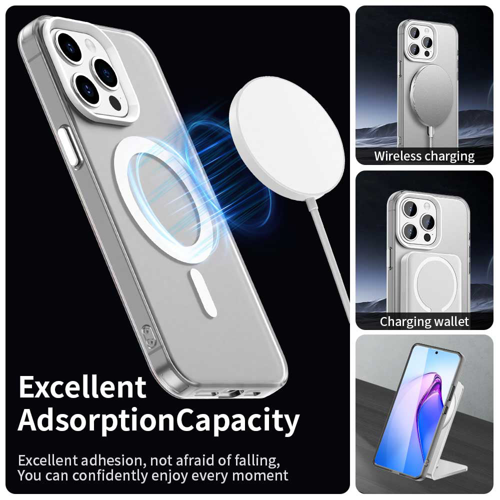 MagSafe-Hülle für Apple iPhone 15 Pro, Techsuit, CandyCase, Weiß
