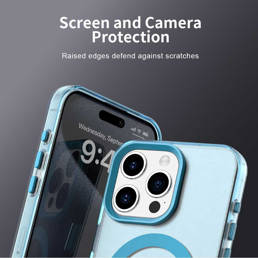 MagSafe-Hülle für Apple iPhone 15 Pro, Techsuit, CandyCase, Blau