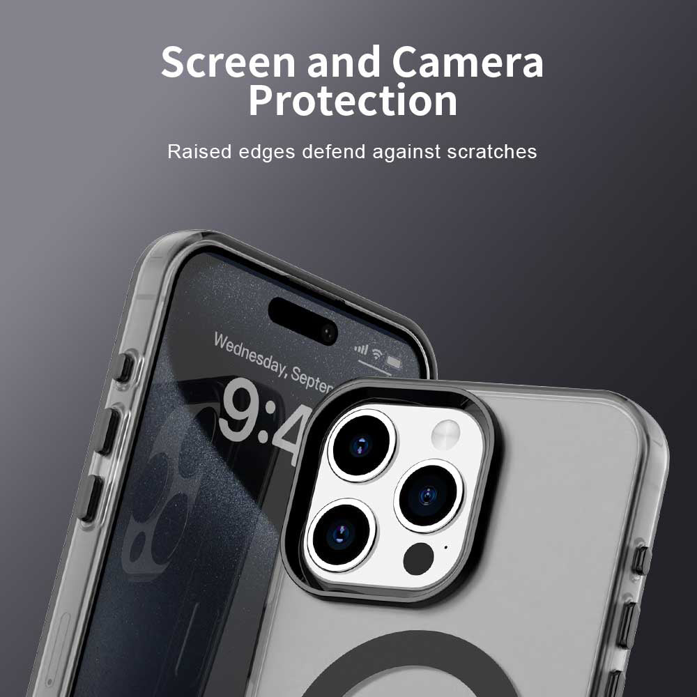 MagSafe-Hülle für Apple iPhone 15 Pro, Techsuit, CandyCase, Schwarz