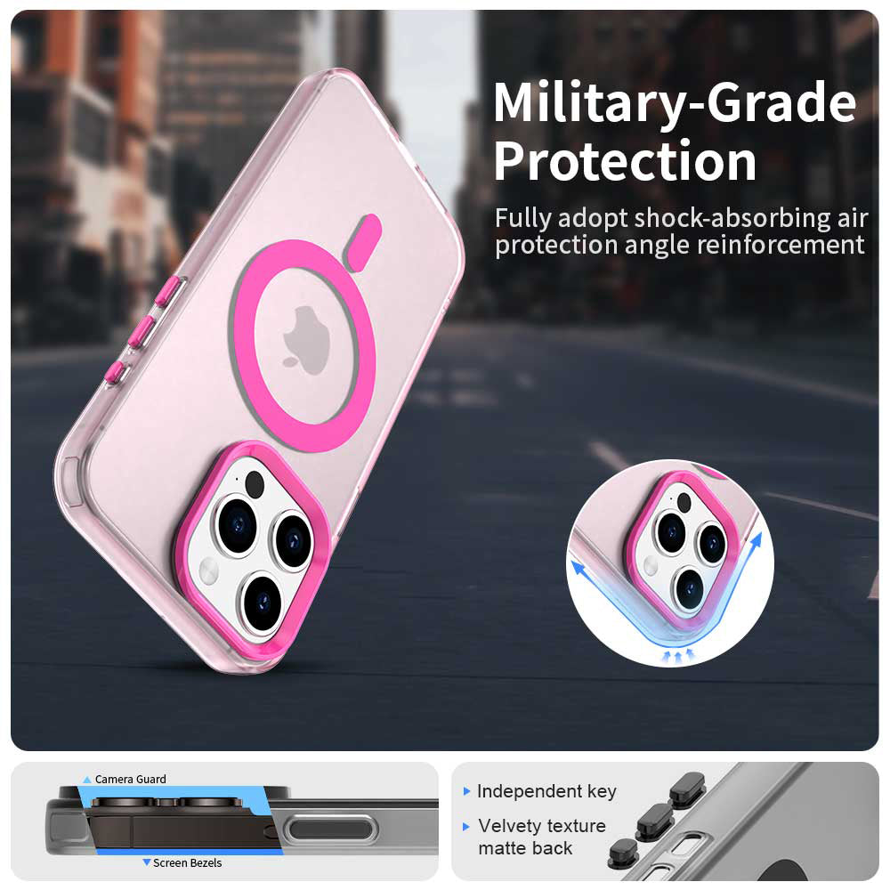 MagSafe-Hülle für Apple iPhone 15 Pro, Techsuit, CandyCase, Rosa