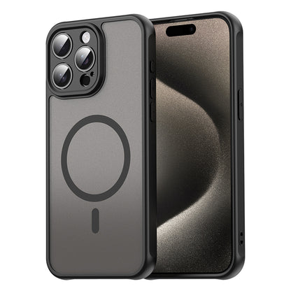 MagSafe-Hülle für Apple iPhone 15 Pro, Techsuit, HaloFrost II, Schwarz