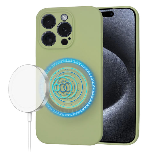 MagSafe-Hülle für Apple iPhone 15 Pro, Techsuit, SoftFlex, Matcha