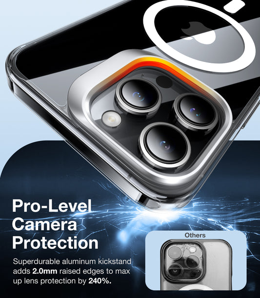 MagSafe Hülle für Apple iPhone 15 Pro, Torras, Lstand, Transparent