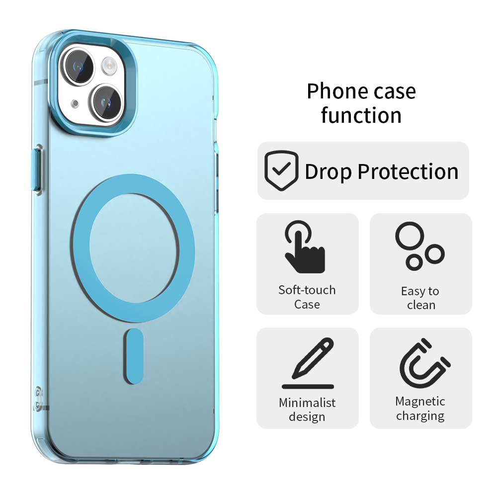 MagSafe-Hülle für Apple iPhone 15, Techsuit, CandyCase, Blau