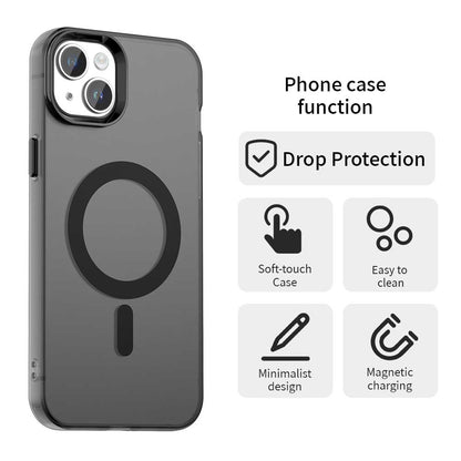 MagSafe-Hülle für Apple iPhone 15, Techsuit, CandyCase, Schwarz