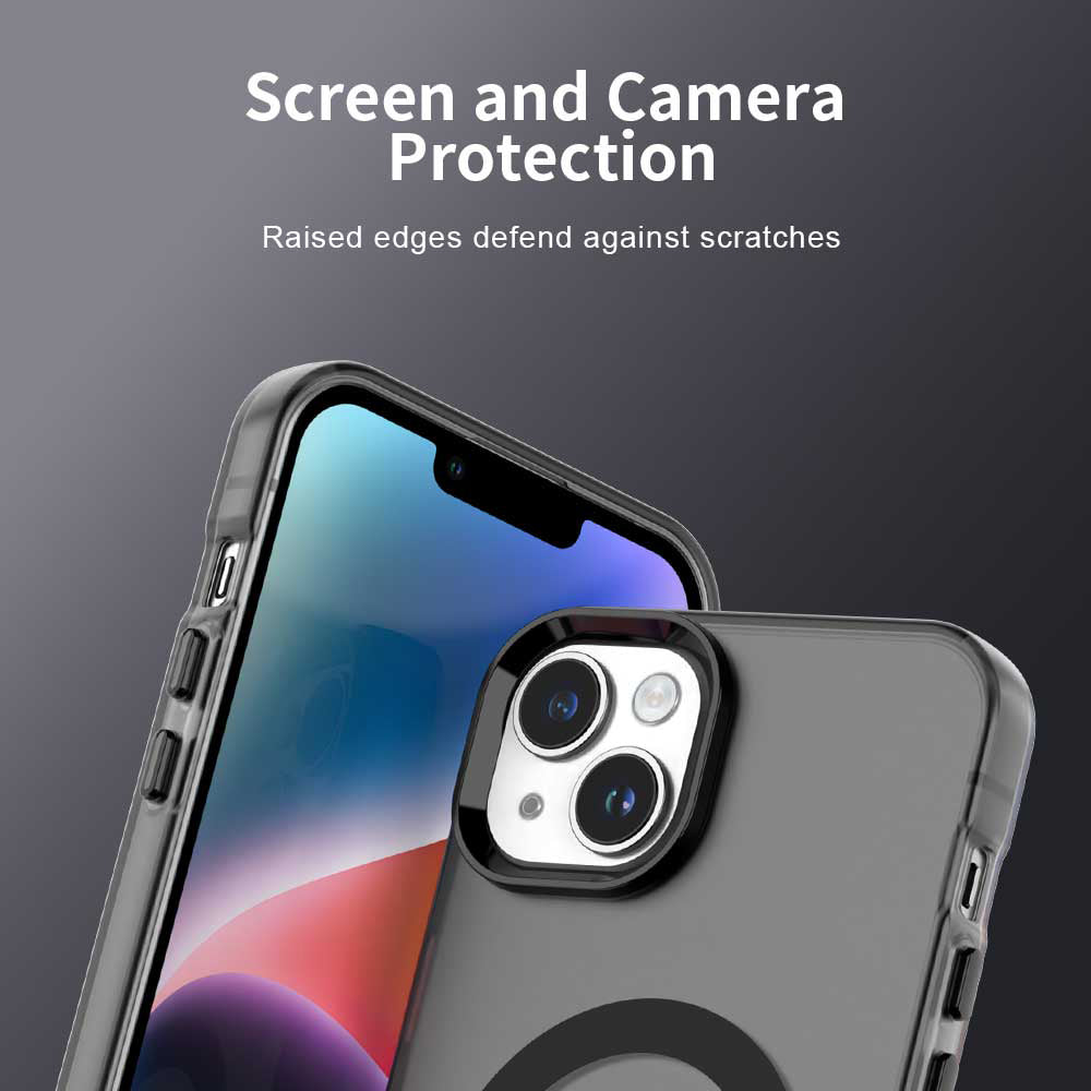 MagSafe-Hülle für Apple iPhone 15, Techsuit, CandyCase, Schwarz