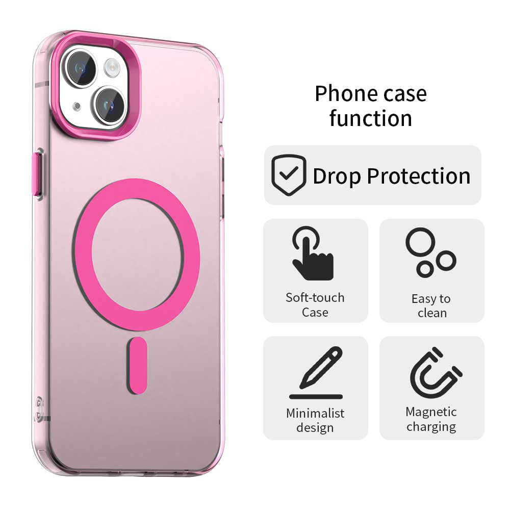 MagSafe Case for Apple iPhone 15, Techsuit, CandyCase, Pink