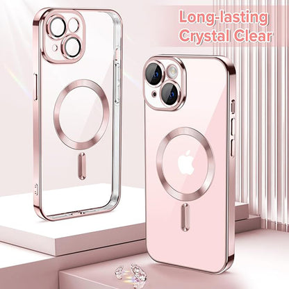 MagSafe-Hülle für Apple iPhone 15, Techsuit, Luxury Crystal, Rosa