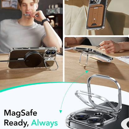 MagSafe Case for Apple iPhone 16, ESR, Classic Hybrid Kickstand, Transparent