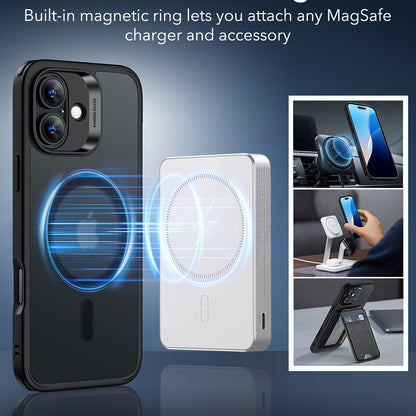 MagSafe Case for Apple iPhone 16, ESR, Classic Hybrid, Satin Black
