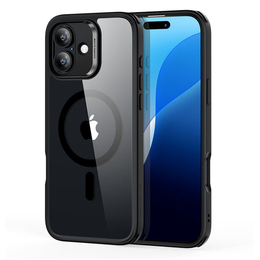 MagSafe Case for Apple iPhone 16, ESR, Classic Hybrid, Black Transparent