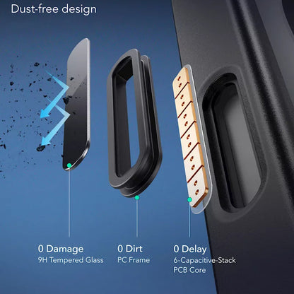 MagSafe Case for Apple iPhone 16, ESR, Classic Hybrid Slide, Transparent Black