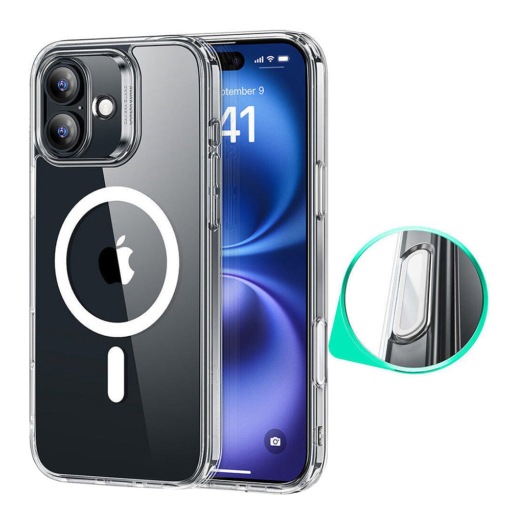 MagSafe Hülle für Apple iPhone 16, ESR, Classic Hybrid Slide, Transparent