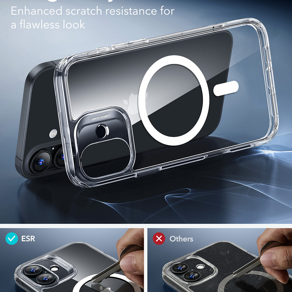 MagSafe Hülle für Apple iPhone 16, ESR, Classic Hybrid, Transparent