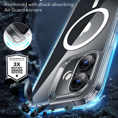 MagSafe Hülle für Apple iPhone 16, ESR, Classic Hybrid, Transparent