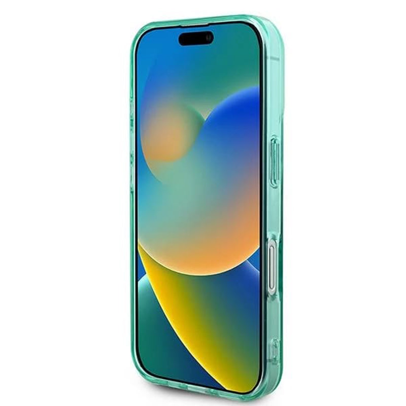 MagSafe Hülle für Apple iPhone 16, Guess, IML Rhinestone, Grün