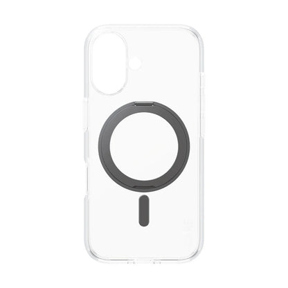 MagSafe Hülle für Apple iPhone 16, PanzerGlass, Care Feature Kickstand, Schwarz Transparent