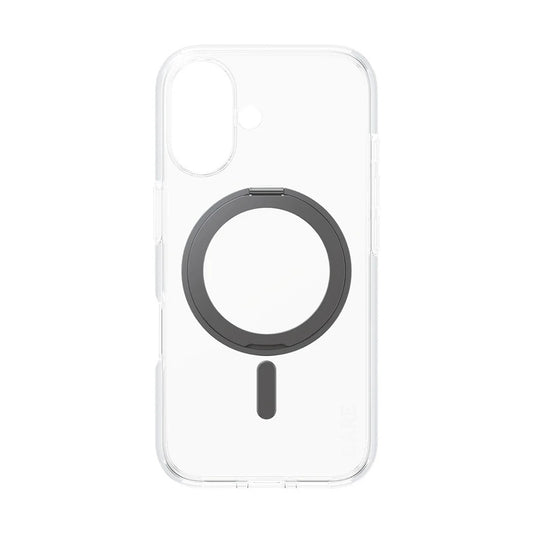 MagSafe Hülle für Apple iPhone 16, PanzerGlass, Care Feature Kickstand, Schwarz Transparent