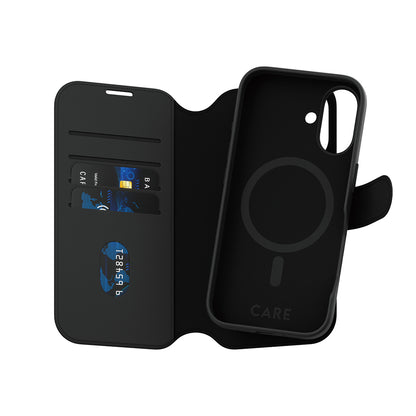 MagSafe Hülle für Apple iPhone 16, PanzerGlass, Care Feature Tango Two-in-One, Schwarz