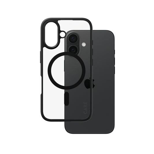 MagSafe Hülle für Apple iPhone 16, PanzerGlass, Care Urban Combat, Schwarz Transparent