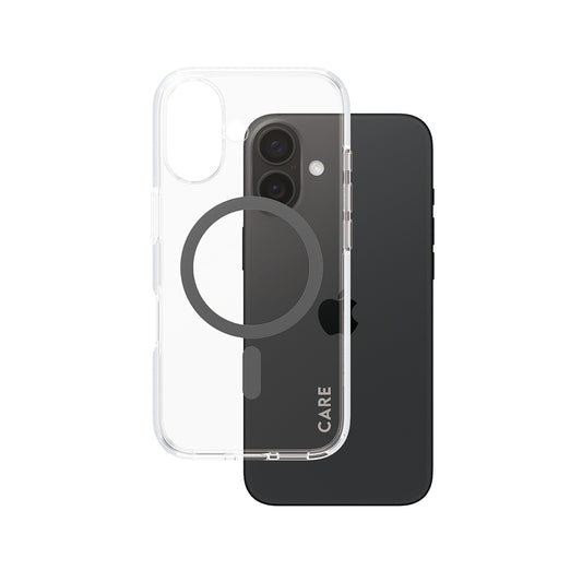 MagSafe Hülle für Apple iPhone 16, PanzerGlass, Care Urban Combat, Schwarz Transparent