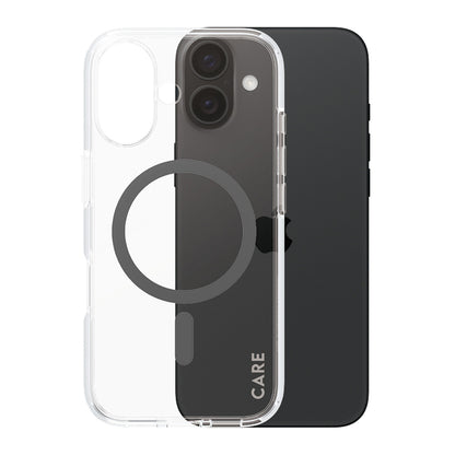 MagSafe Hülle für Apple iPhone 16, PanzerGlass, Care Urban Combat, Schwarz Transparent