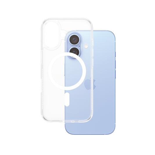 MagSafe Hülle für Apple iPhone 16, PanzerGlass, HardCase, Weiß Transparent