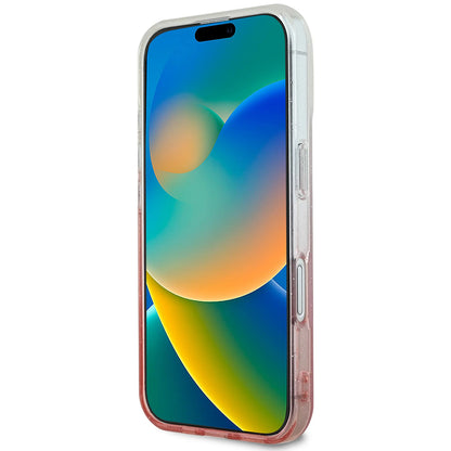 MagSafe Hülle für Apple iPhone 16 Plus, Guess, IML Glitter Gradient, Braun