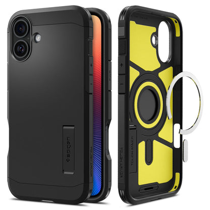MagSafe Hülle für Apple iPhone 16 Plus, Spigen, Tough Armor, Schwarz
