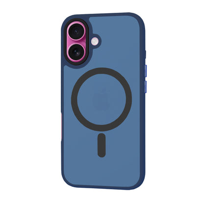 MagSafe-Hülle für Apple iPhone 16 Plus, Techsuit, HaloFrost, Marineblau