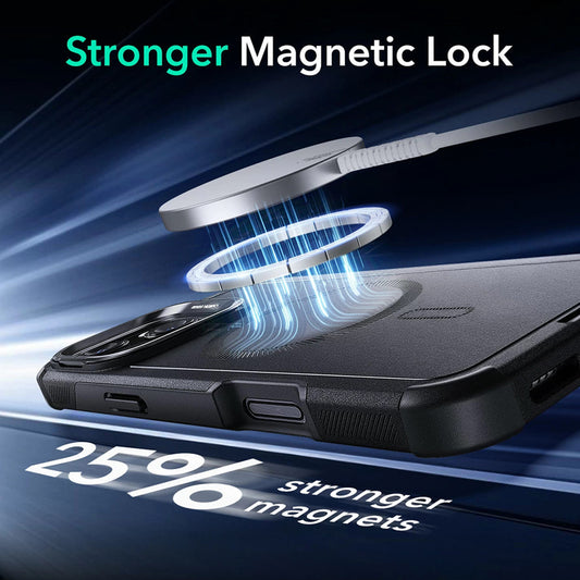 MagSafe Hülle für Apple iPhone 16 Pro, ESR, Cyber Armor Kickstand, Grün