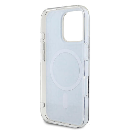 MagSafe Hülle für Apple iPhone 16 Pro, Guess, IML 4G, Schwarz