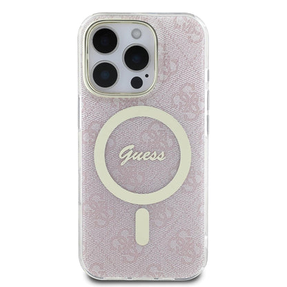 MagSafe Hülle für Apple iPhone 16 Pro, Guess, IML 4G, Rosa
