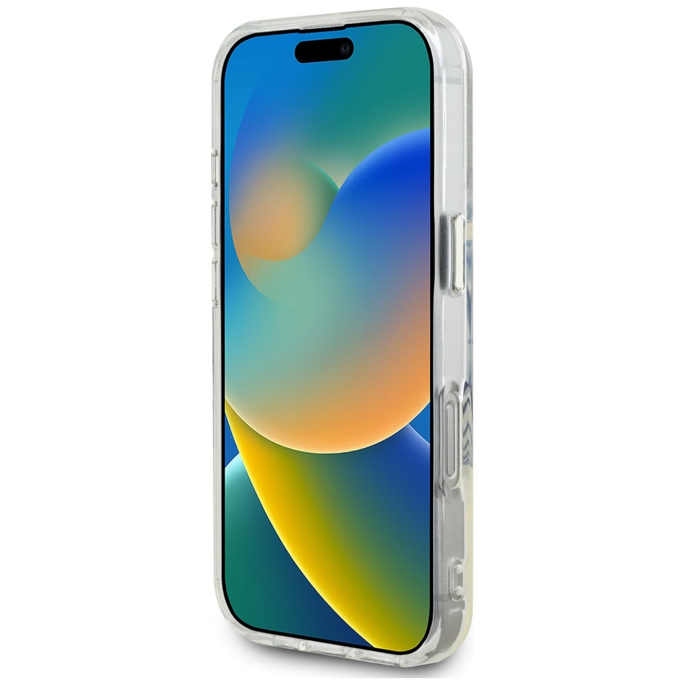 MagSafe Hülle für Apple iPhone 16 Pro, Guess, IML Metal Colored Circle, Rosa