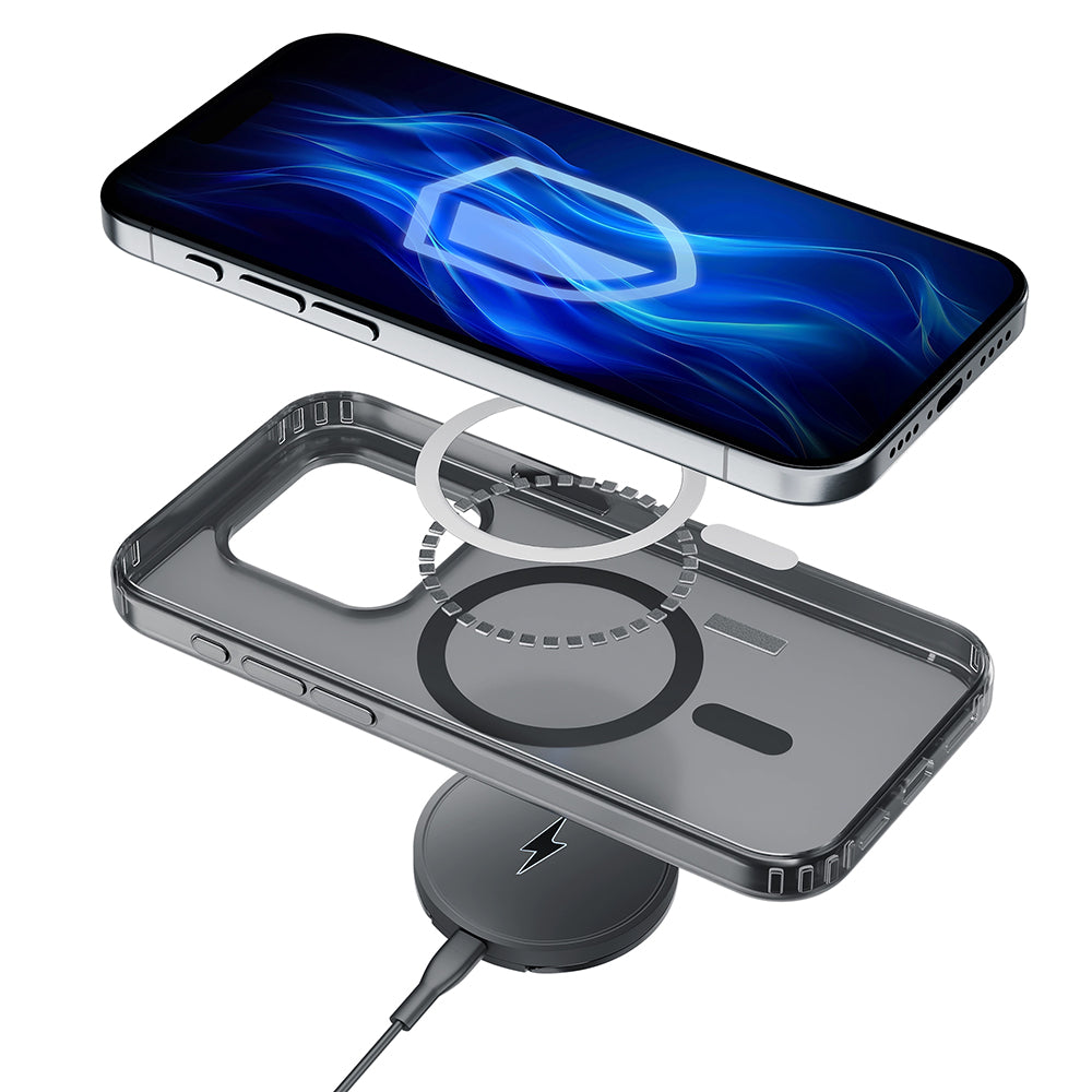 MagSafe-Hülle für Apple iPhone 16 Pro Max, 3MK, Frosty MagCase, Schwarz
