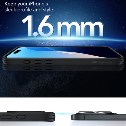 MagSafe-Hülle für Apple iPhone 16 Pro Max, ESR, Classic Hybrid, Satin Schwarz