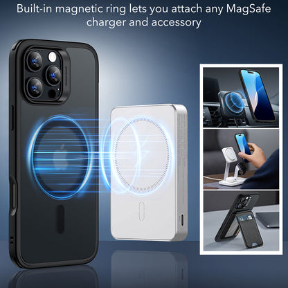 MagSafe-Hülle für Apple iPhone 16 Pro Max, ESR, Classic Hybrid, Satin Schwarz