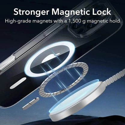 MagSafe Hülle für Apple iPhone 16 Pro Max, ESR, Classic Hybrid Slide, Schwarz Transparent