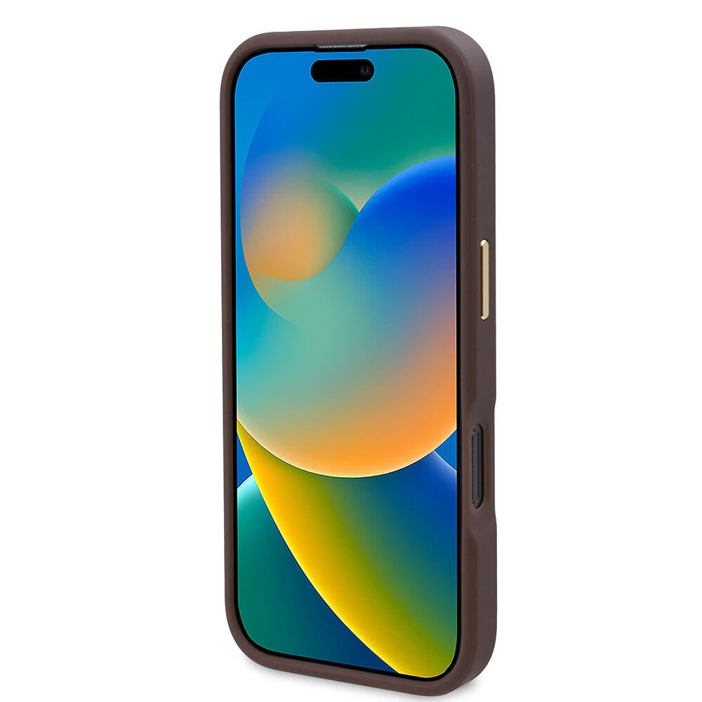 MagSafe Hülle für Apple iPhone 16 Pro Max, Guess, 4G Logo Plate, Rosa