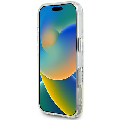 MagSafe Hülle für Apple iPhone 16 Pro Max, Guess, IML Metal Colored Circle, Grau