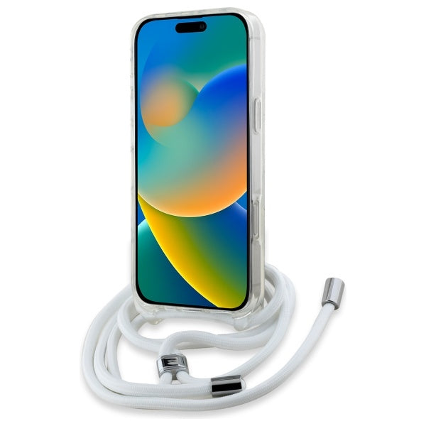 MagSafe Hülle für Apple iPhone 16 Pro Max, Karl Lagerfeld, IML Crossbody Karl's Head, Transparent