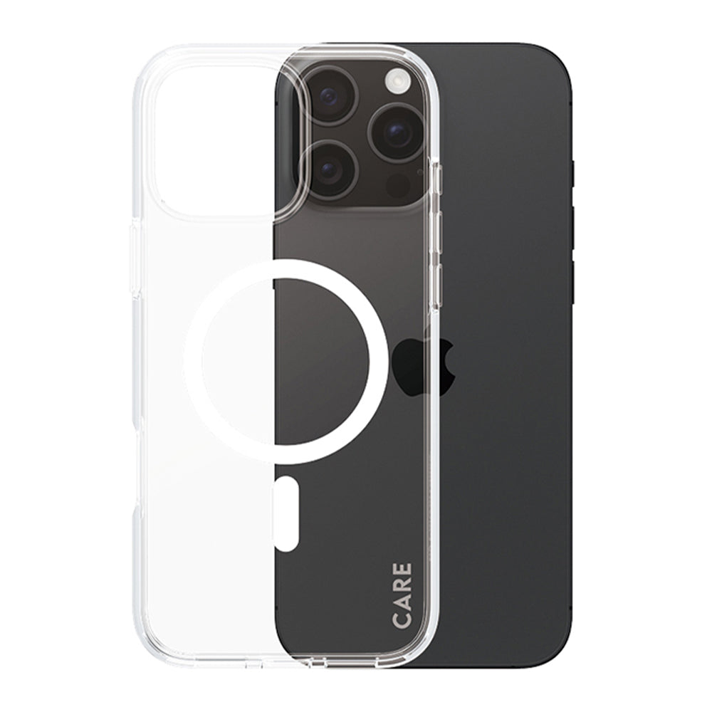 MagSafe Case for Apple iPhone 16 Pro Max, PanzerGlass, Urban Combat Care, White Transparent