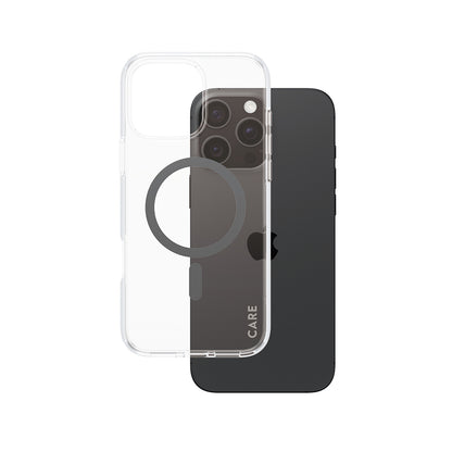 MagSafe Hülle für Apple iPhone 16 Pro Max, PanzerGlass, Care Urban Combat, Schwarz Transparent