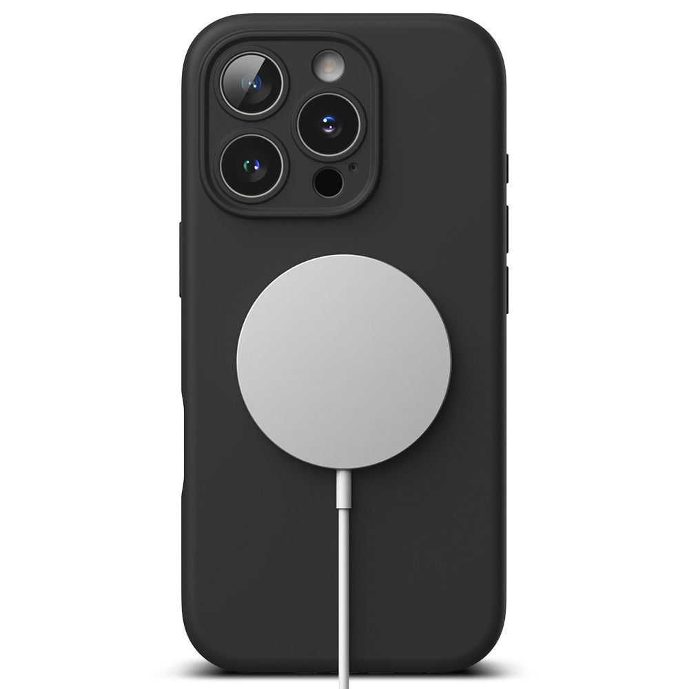 MagSafe-Hülle für Apple iPhone 16 Pro Max, Ringke, Silikon, Schwarz