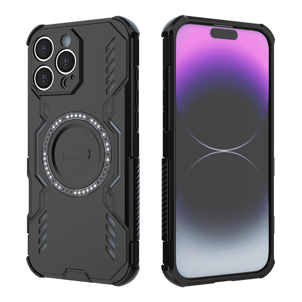MagSafe-Hülle für Apple iPhone 16 Pro Max, Techsuit, ArmorMag, Schwarz
