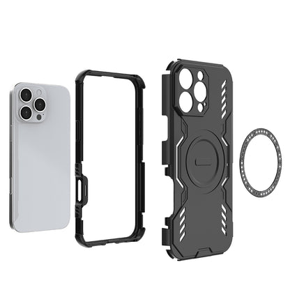 MagSafe-Hülle für Apple iPhone 16 Pro Max, Techsuit, ArmorMag, Schwarz