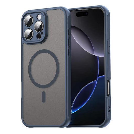 MagSafe-Hülle für Apple iPhone 16 Pro Max, Techsuit, HaloFrost II, Marineblau