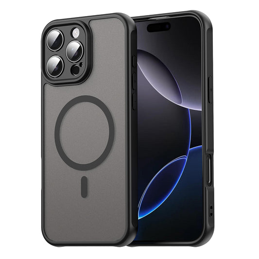 MagSafe-Hülle für Apple iPhone 16 Pro Max, Techsuit, HaloFrost II, Schwarz